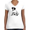 Women's Fine Jersey V-Neck Tee Thumbnail