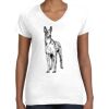 Women's Fine Jersey V-Neck Tee Thumbnail
