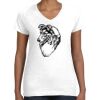 Women's Fine Jersey V-Neck Tee Thumbnail