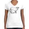 Women's Fine Jersey V-Neck Tee Thumbnail