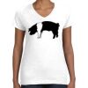 Women's Fine Jersey V-Neck Tee Thumbnail