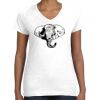 Women's Fine Jersey V-Neck Tee Thumbnail