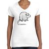 Women's Fine Jersey V-Neck Tee Thumbnail