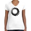 Women's Fine Jersey V-Neck Tee Thumbnail