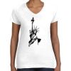 Women's Fine Jersey V-Neck Tee Thumbnail
