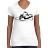 Women's Fine Jersey V-Neck Tee Thumbnail
