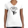 Women's Fine Jersey V-Neck Tee Thumbnail