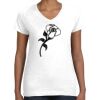 Women's Fine Jersey V-Neck Tee Thumbnail