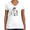 Women's Fine Jersey V-Neck Tee Thumbnail