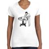 Women's Fine Jersey V-Neck Tee Thumbnail