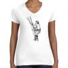 Women's Fine Jersey V-Neck Tee Thumbnail