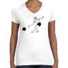 Women's Fine Jersey V-Neck Tee Thumbnail