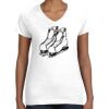 Women's Fine Jersey V-Neck Tee Thumbnail