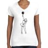 Women's Fine Jersey V-Neck Tee Thumbnail