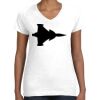 Women's Fine Jersey V-Neck Tee Thumbnail