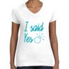Women's Fine Jersey V-Neck Tee Thumbnail